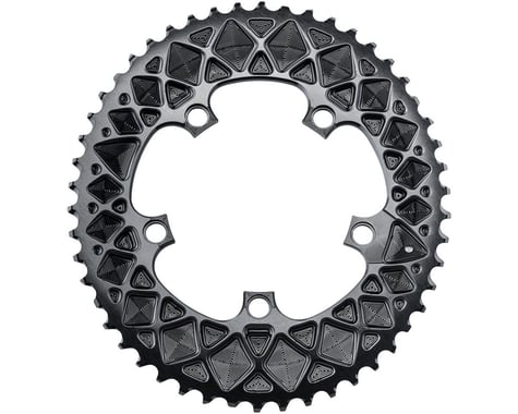 Absolute Black SRAM Hidden Bolt Premium Oval Chainrings (Black) (2 x 10/11 Speed) (110mm BCD) (Outer) (50T)